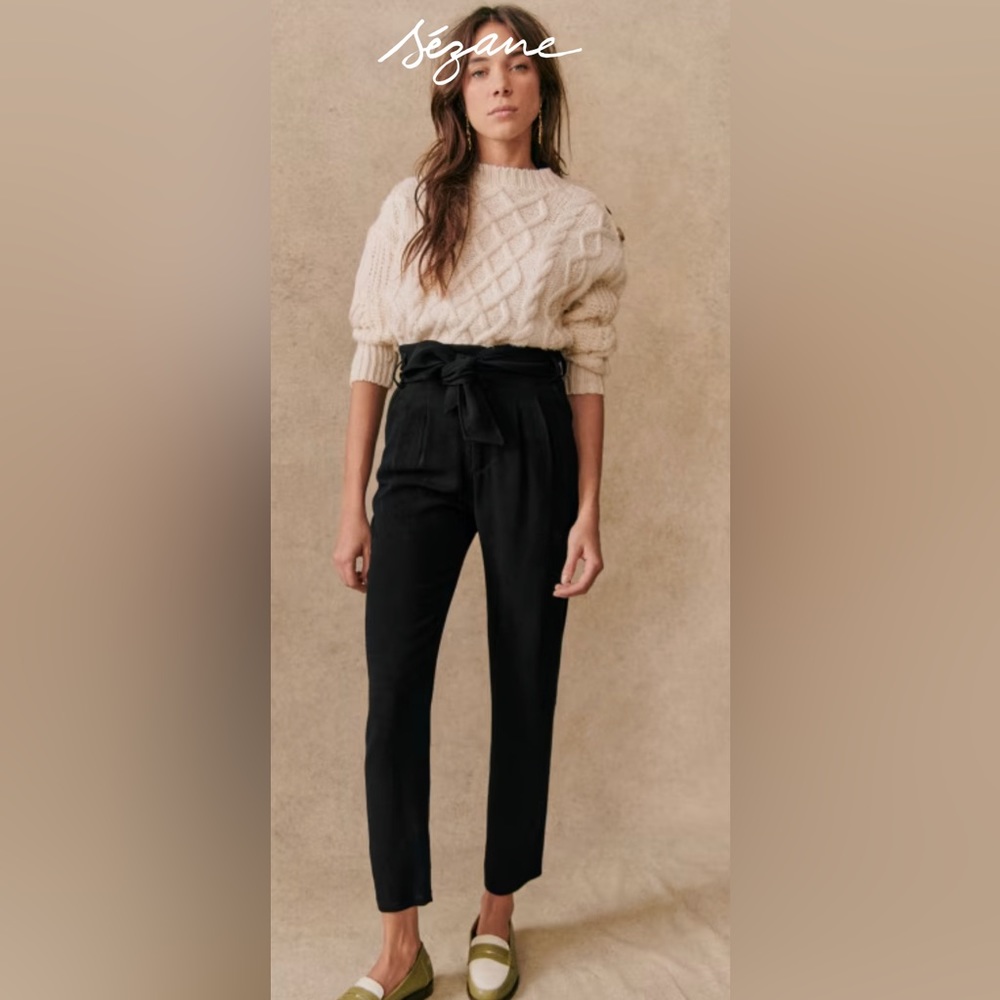 Sezane Austin trousers in Black, size 36 (US 4)